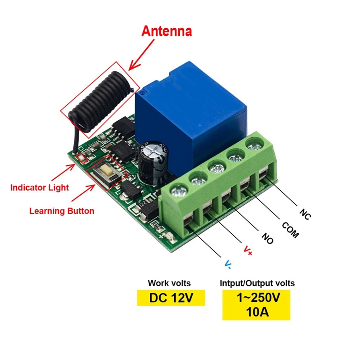 Interruttore Telecomandato Wir - 433Mhz Receiver Module recensione e prezzo